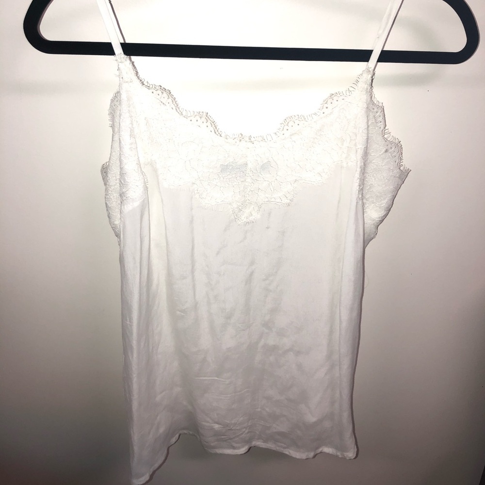 Lace white tank top